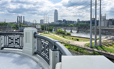 Photo: Third Ave. bridge in Minneapolis.